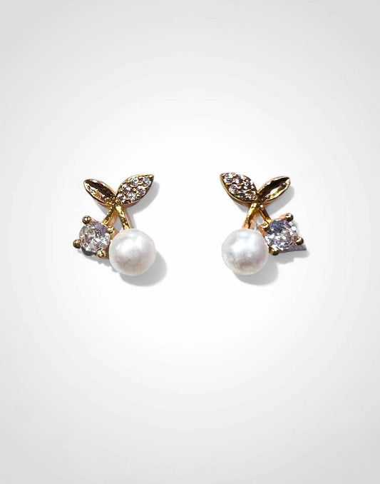 Cherry and Pearl Earrings