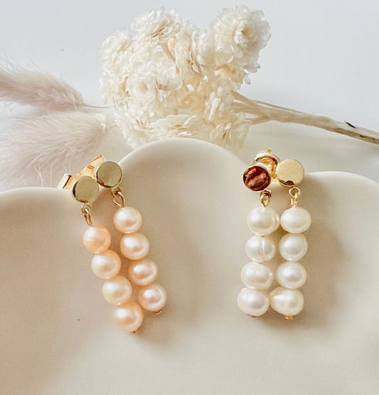 Pearl Cascade Dangled Earrings